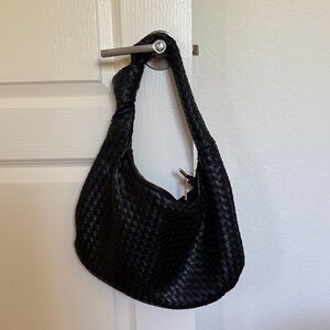 Anthropologie Black Woven Bag
